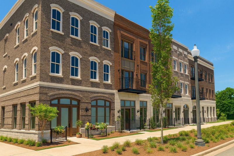 Completed Brown Brick Homes